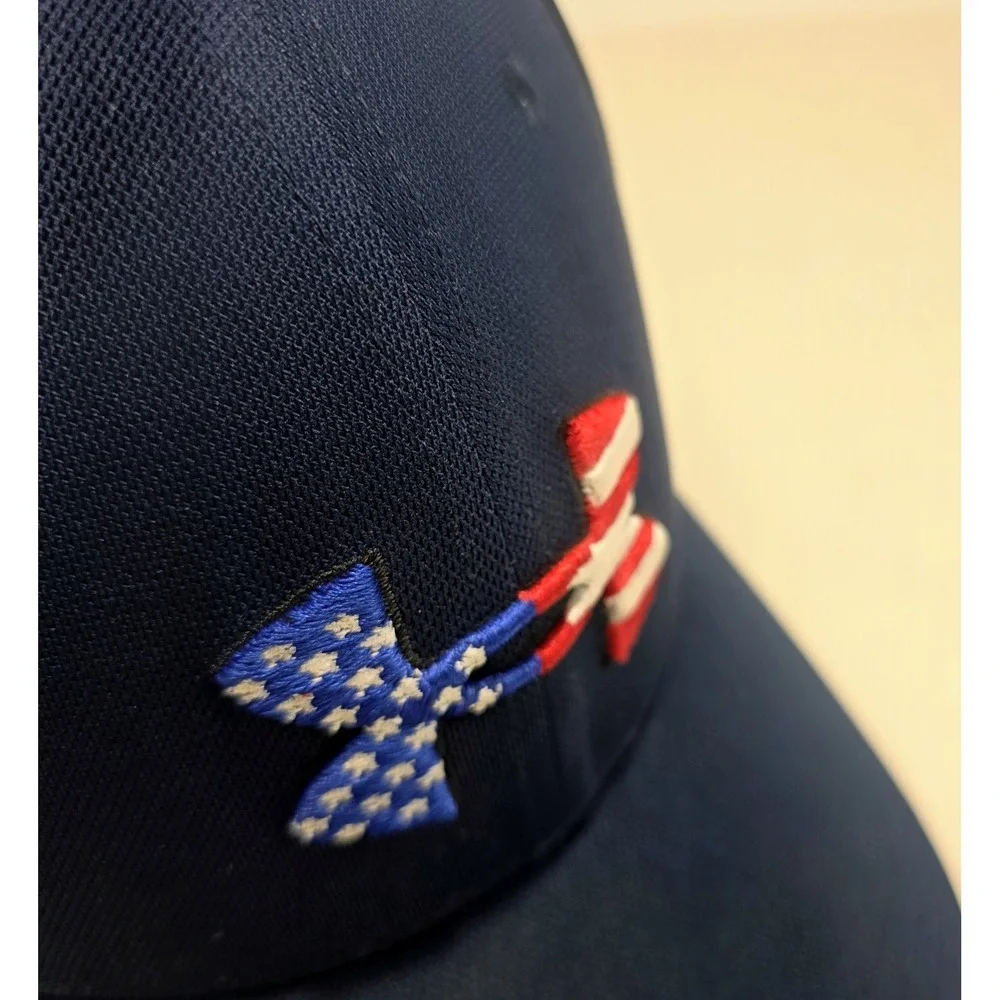 Under Armour Freedom Hat‎ Blitzing M/L Blue Classic Fit Cap USA LIMITED USE